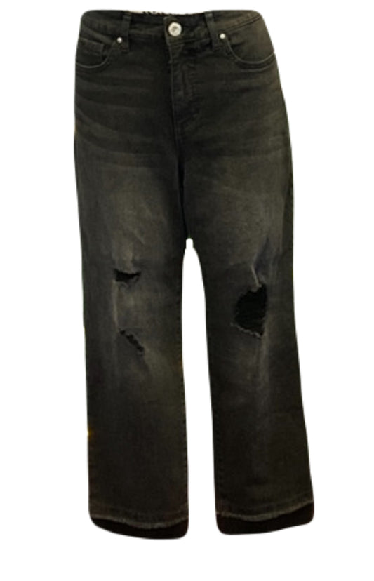 Black Denim Distressed Jeans