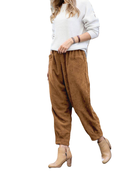 Corduroy Pants With Front Pockets